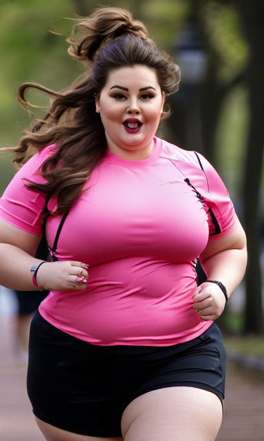 A Very Fat Ssbbw Jogging In The Park She Wears A Revealing By Martin Wagner Playground