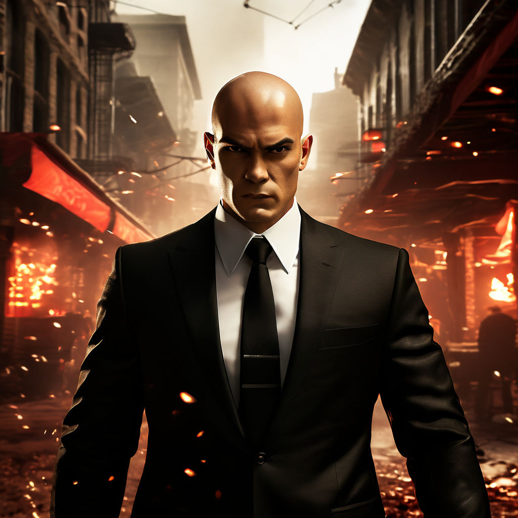 Agent 47 in the middle of action by Khadijah Means - Playground