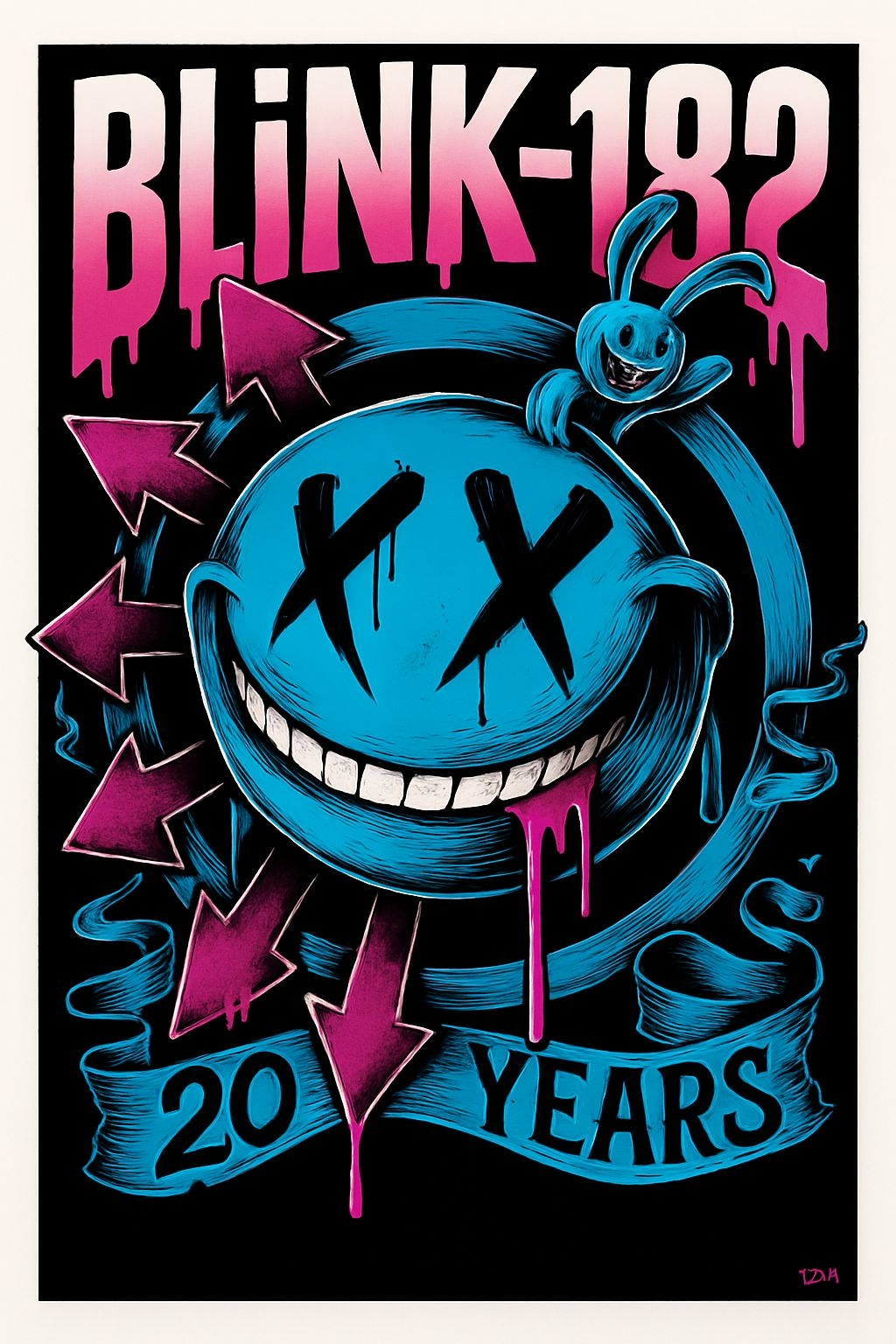 Blink-182 20 Years Celebration Graphic T-Shirt
