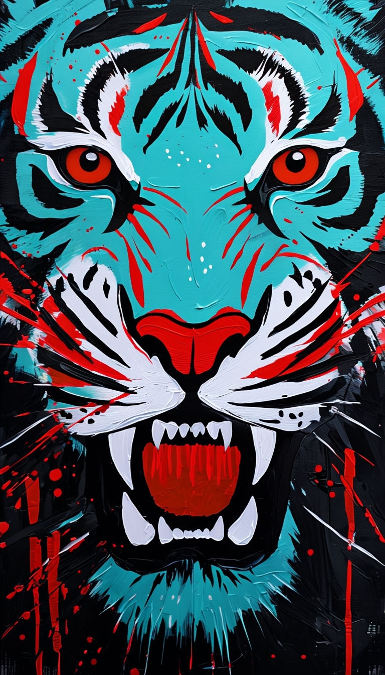 Vivid Close-Up Tiger Face Artwork for Phone Case Cover