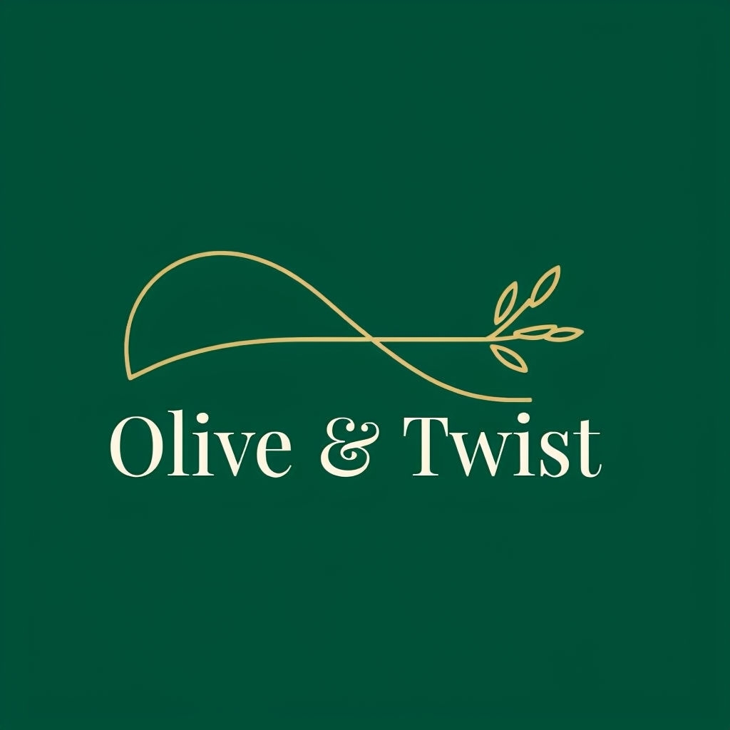 Sophisticated Olive & Twist Cocktail Bar Logo Design