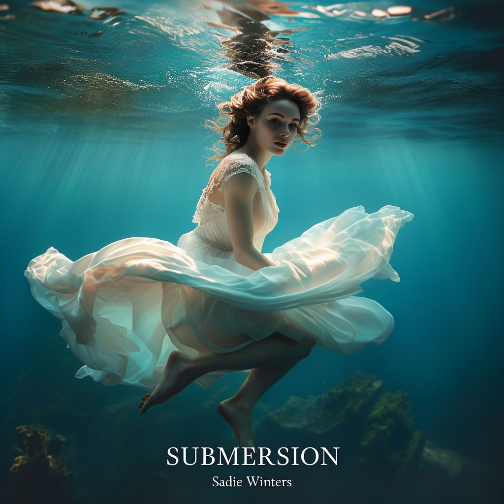 Ethereal Underwater Woman in Flowing Dress Album Cover