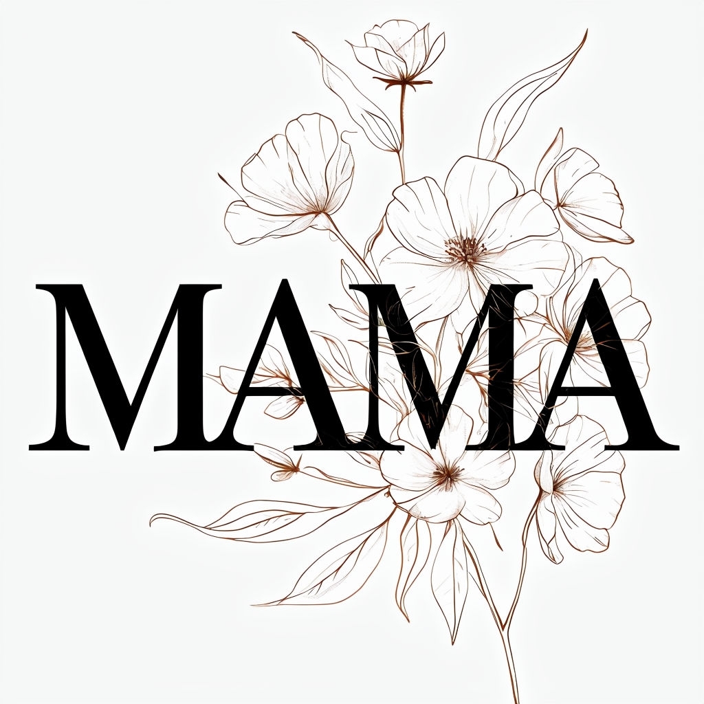 Elegant Black 'MAMA' Floral Design for Motherhood Mug