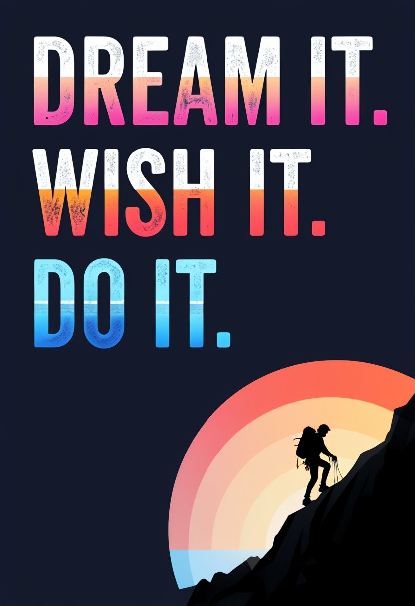 Inspirational Dream It Wish It Do It Motivational Poster