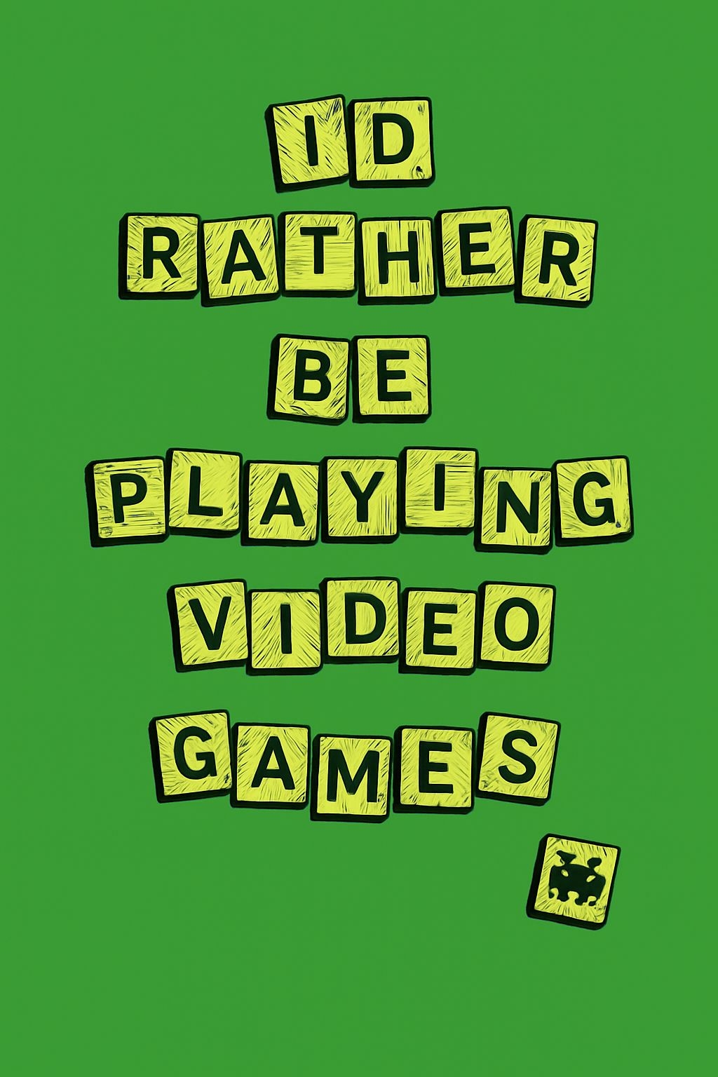 Playful Retro Gaming Typography Design Poster