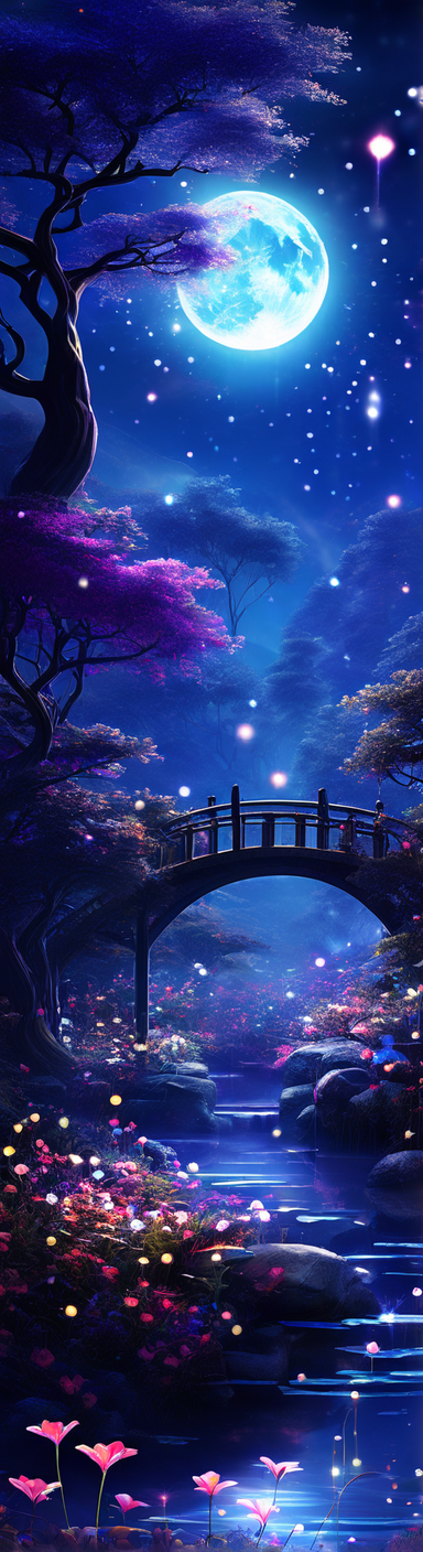 An enchanting lunar lantern landscape by Nox - Playground