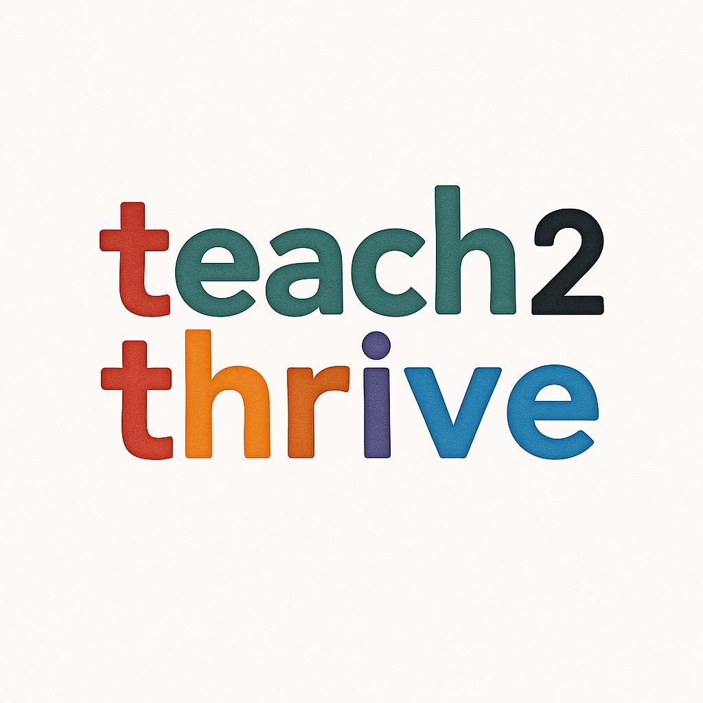 Vibrant Minimalist Typographic Design Teach2 Thrive Mug