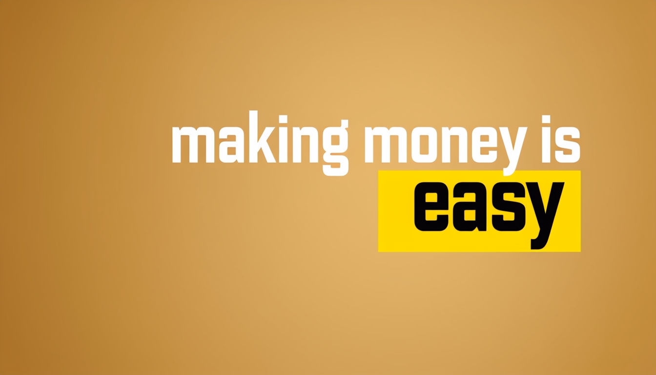 Making Money is Easy Minimalist Bold Text Social Media Post