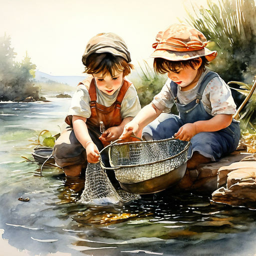 children fishing - Playground