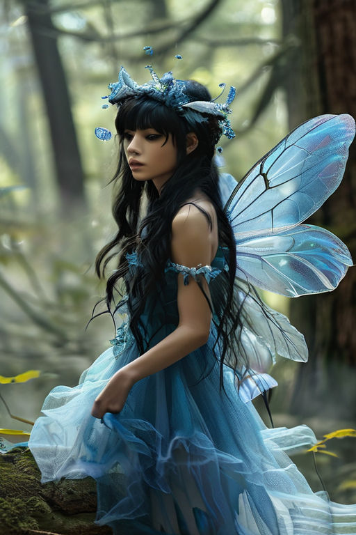 An air fairy with transparent tulles (blue whites) by Daiana Lazzarin ...