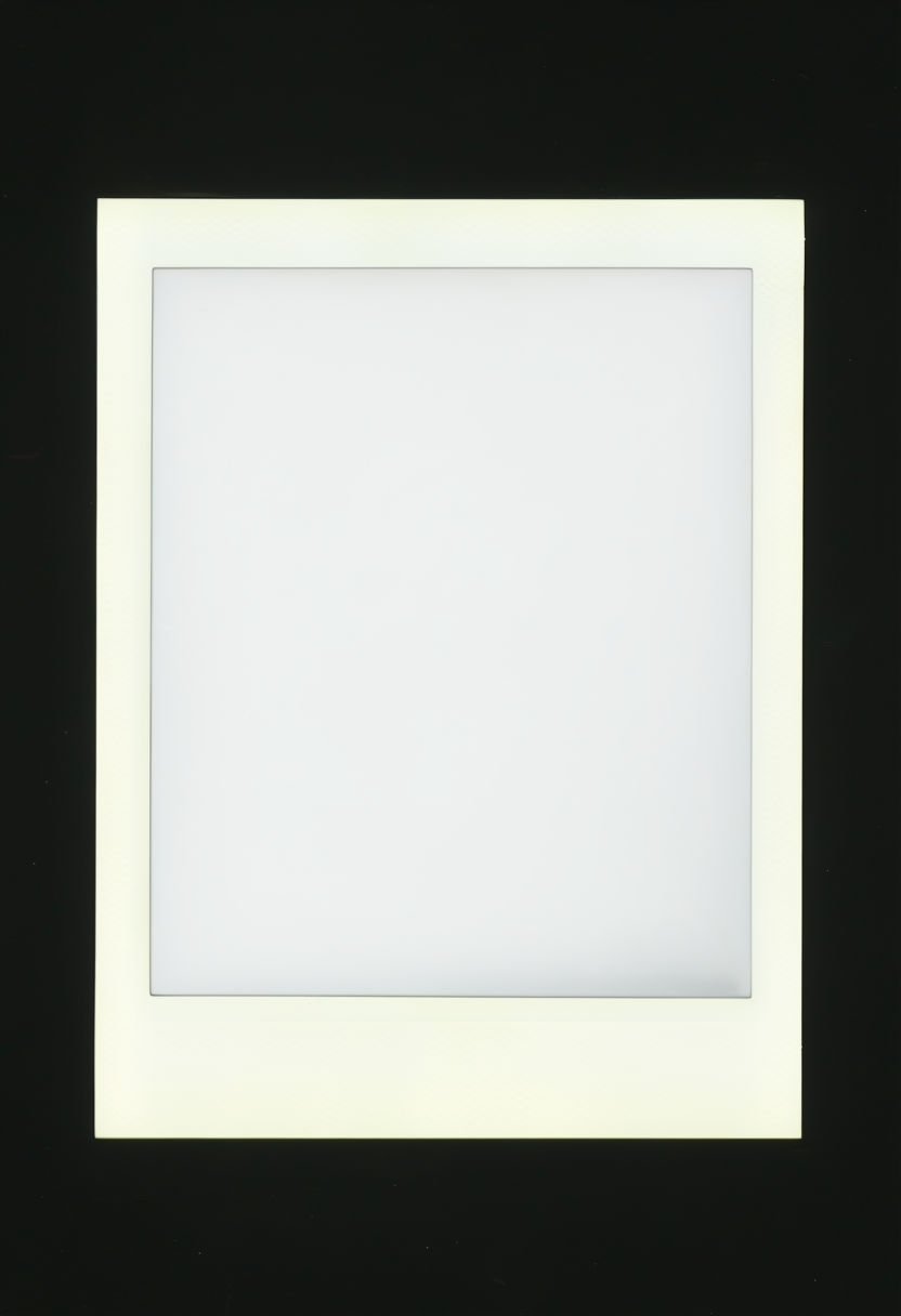 Minimalist Empty Polaroid Film Design for Art