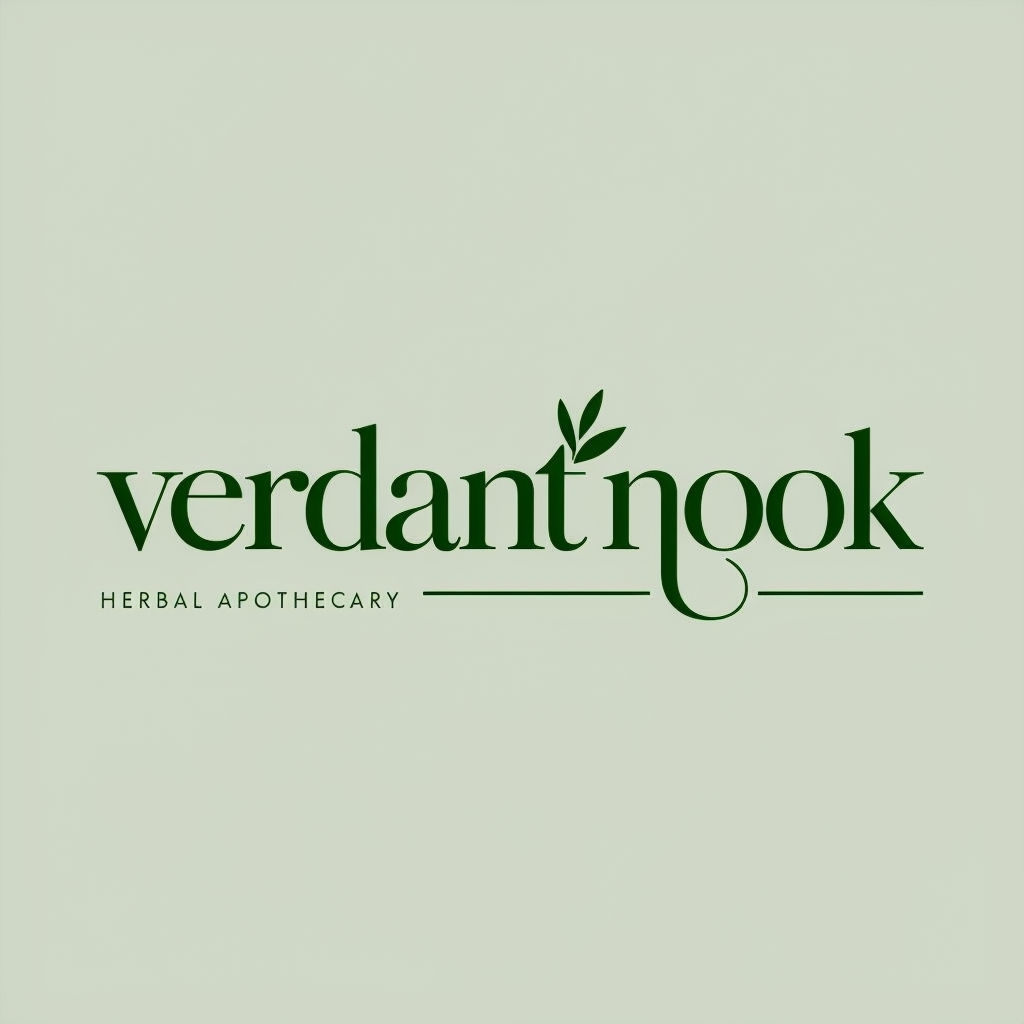Elegant Minimalist Verdant Nook Logo Design for Herbal Apothecary