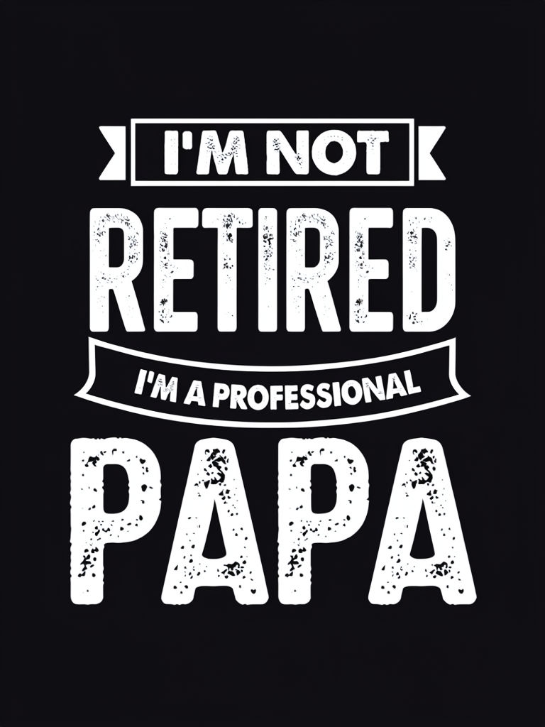 Vintage Style Professional Papa Retired T-Shirt