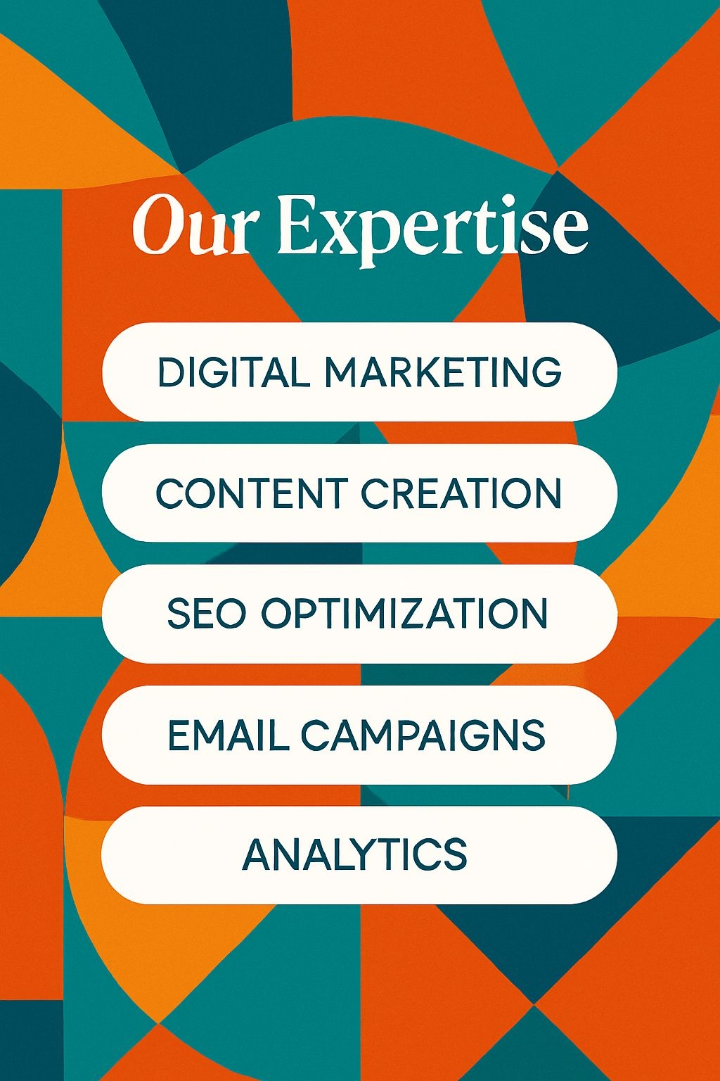 Vibrant Geometric Digital Marketing Expertise Poster Social Media Post