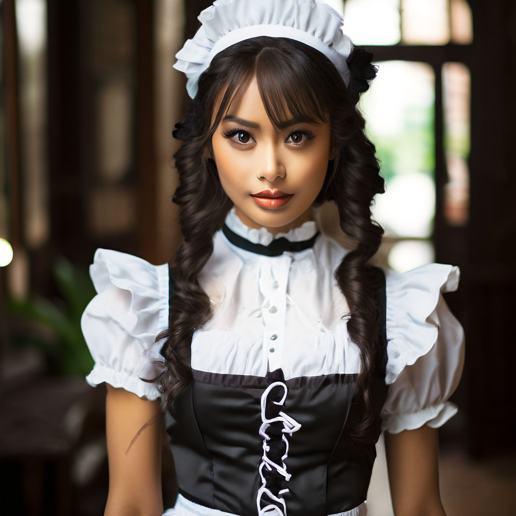 The guy in the female maid costume