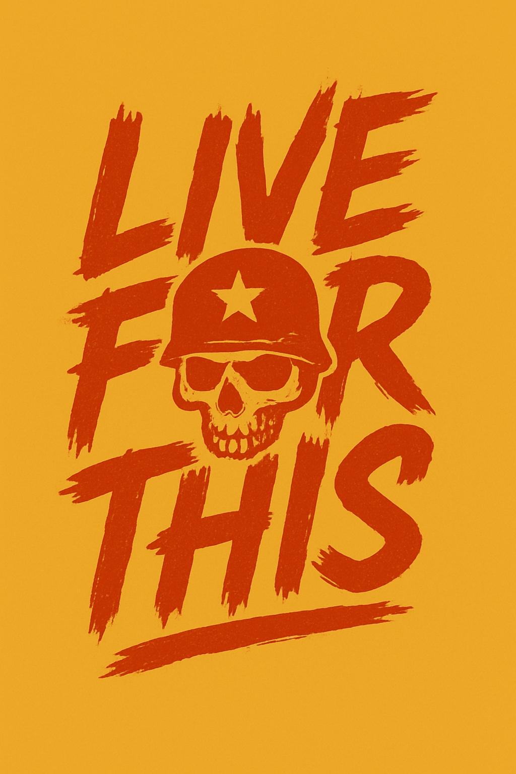 Live For This Bold Skull Design T-Shirt