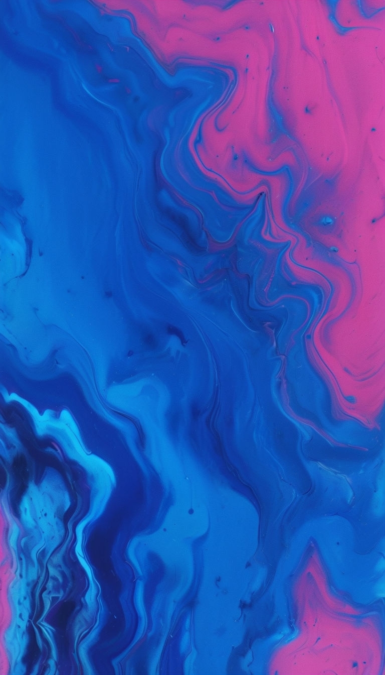 Vibrant Blue and Pink Iridescent Abstract Pattern Phone Case Cover