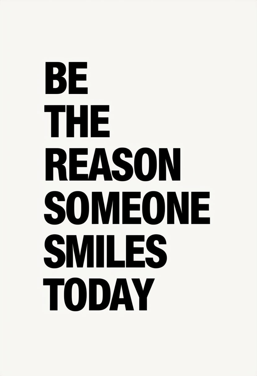 Be The Reason Someone Smiles Today Minimalist Poster