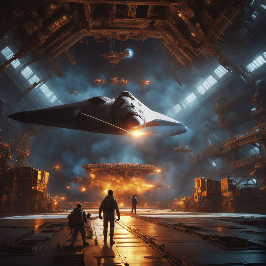 Prompt: scene cuts to  a space shuttle launching into the unknown expanse of space, cinematic, 4k, epic Steven Spielberg movie still, sharp focus, emitting diodes, smoke, artillery, sparks, racks, system unit, motherboard, by pascal blanche rutkowski repin artstation hyperrealism painting concept art of detailed character design matte painting, 4 k resolution blade runner