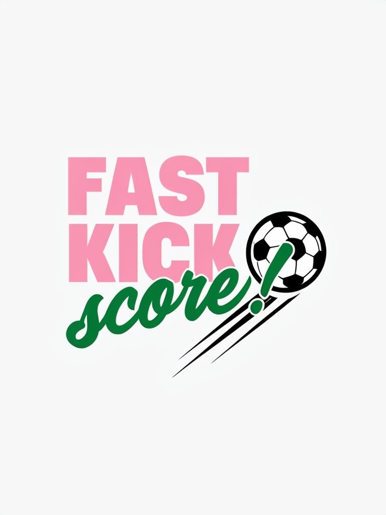 Minimalist Fast Kick Soccer Logo Design T-Shirt