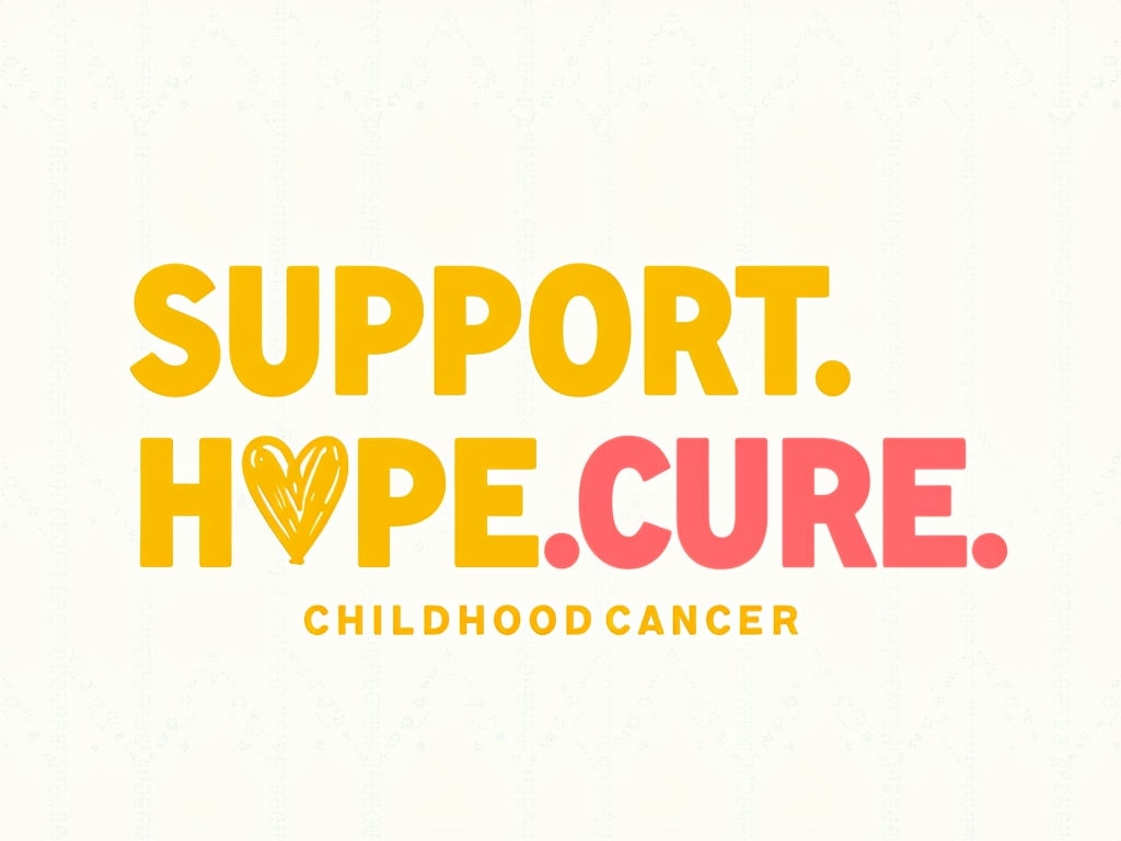 Motivational Childhood Cancer Support and Hope Poster Event Sign