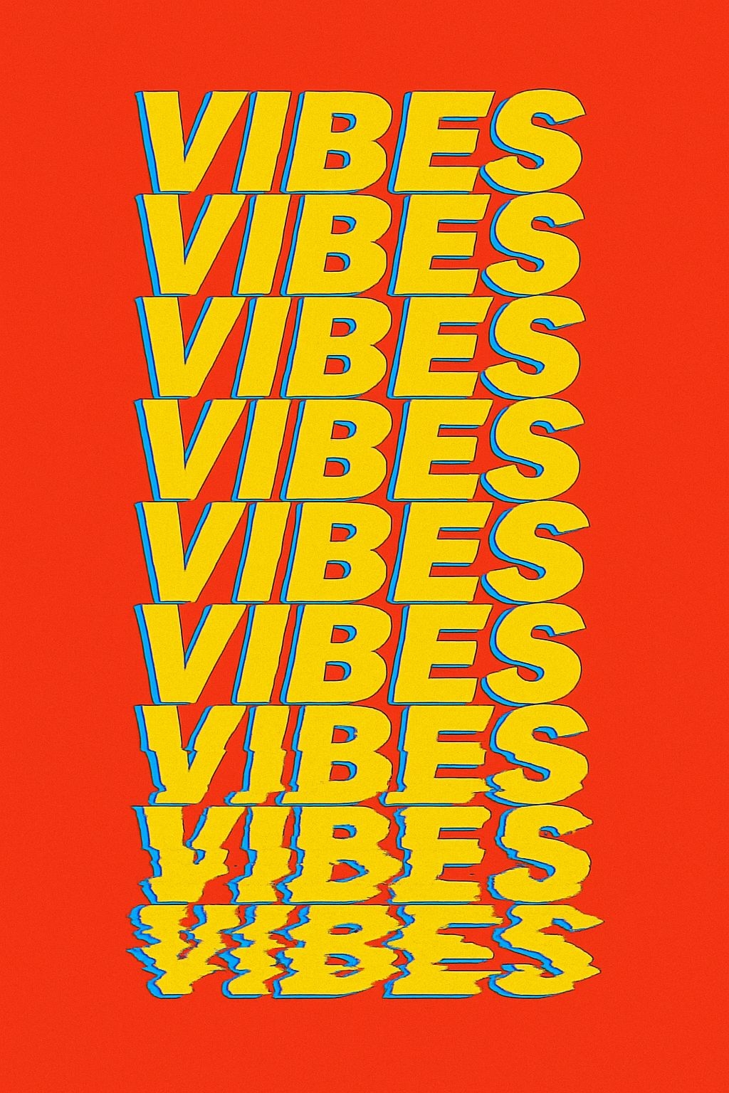 Vibrant VIBES Graphic Design T-Shirt for Energy and Positivity