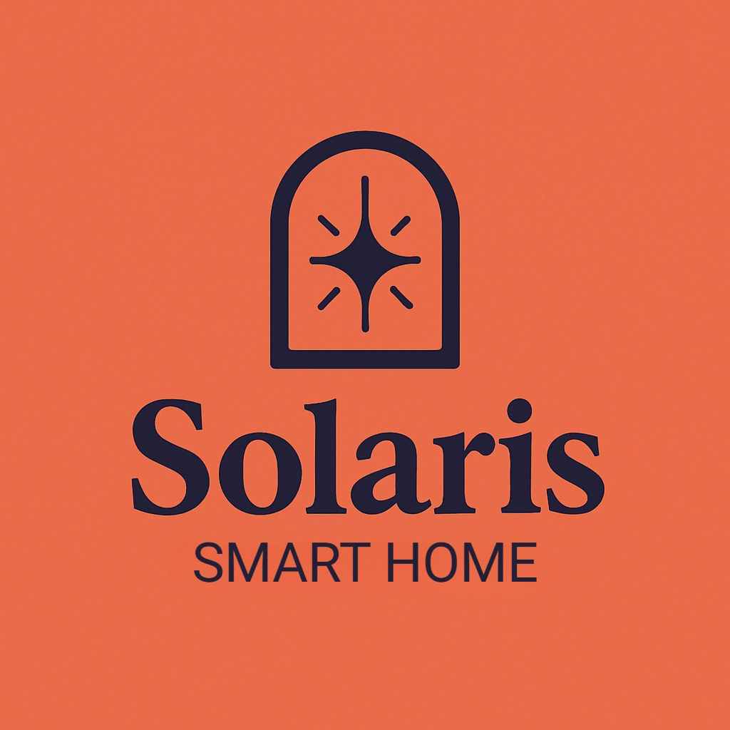 Minimalist Solaris Smart Home Logo with Vibrant Colors