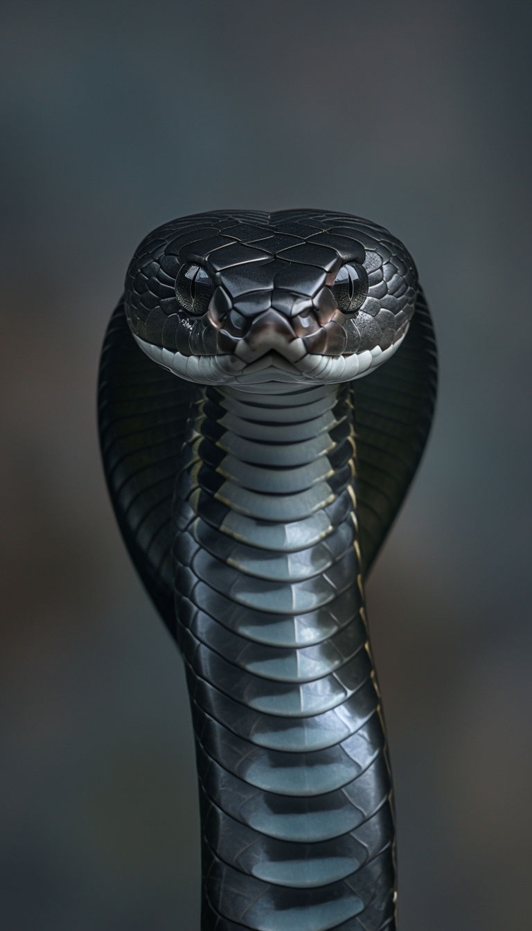 Elegant Black Mamba Close-Up Photography for Phone Case Cover