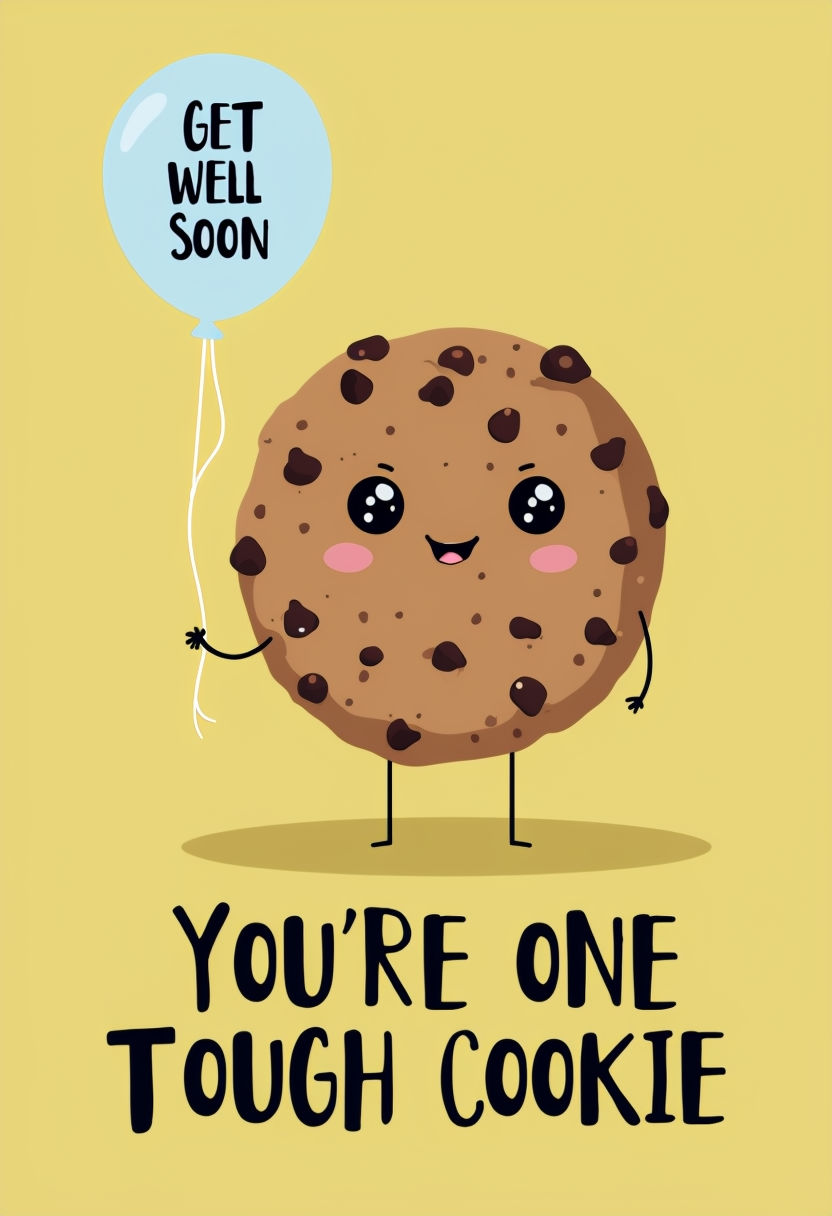 One Tough Cookie Get Well Soon Card