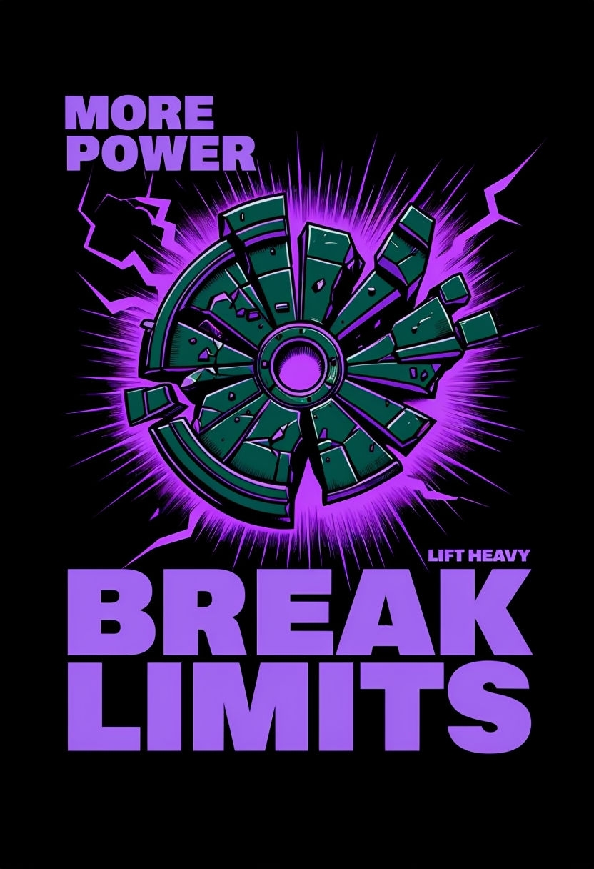 Dynamic Break Limits Motivational Weightlifting T-Shirt