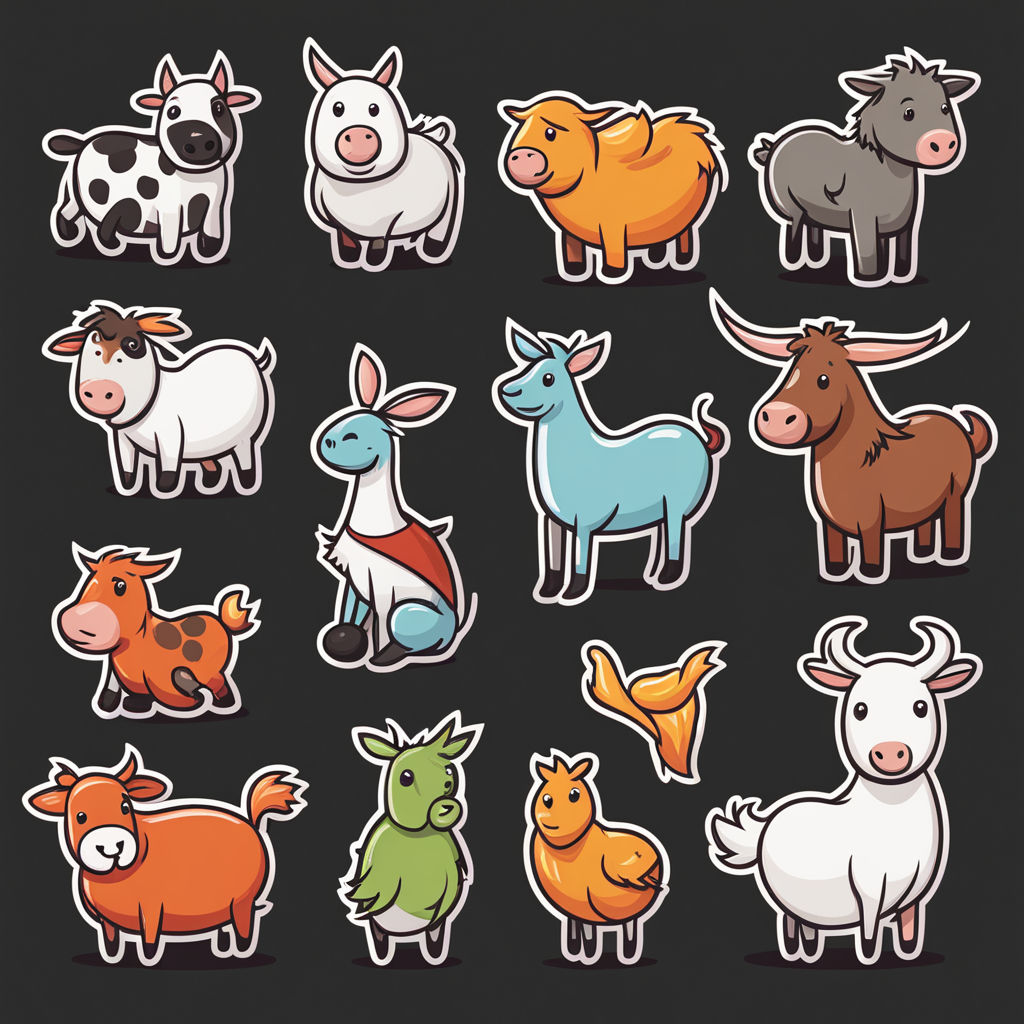 Draw Anthropomorphic Farm Animals Doing Different Sports By Kasper 