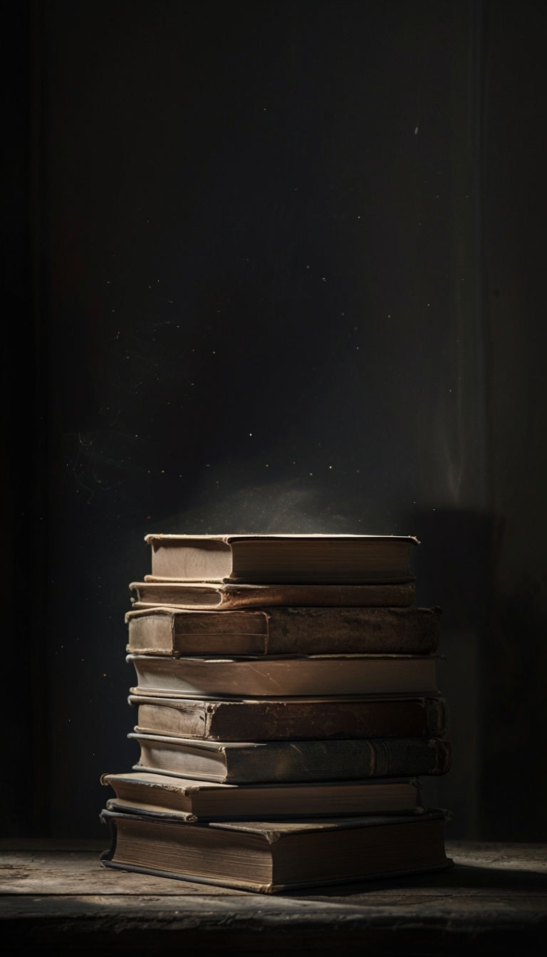 Elegant Still Life of Stacked Books on Wooden Surface Phone Case Cover