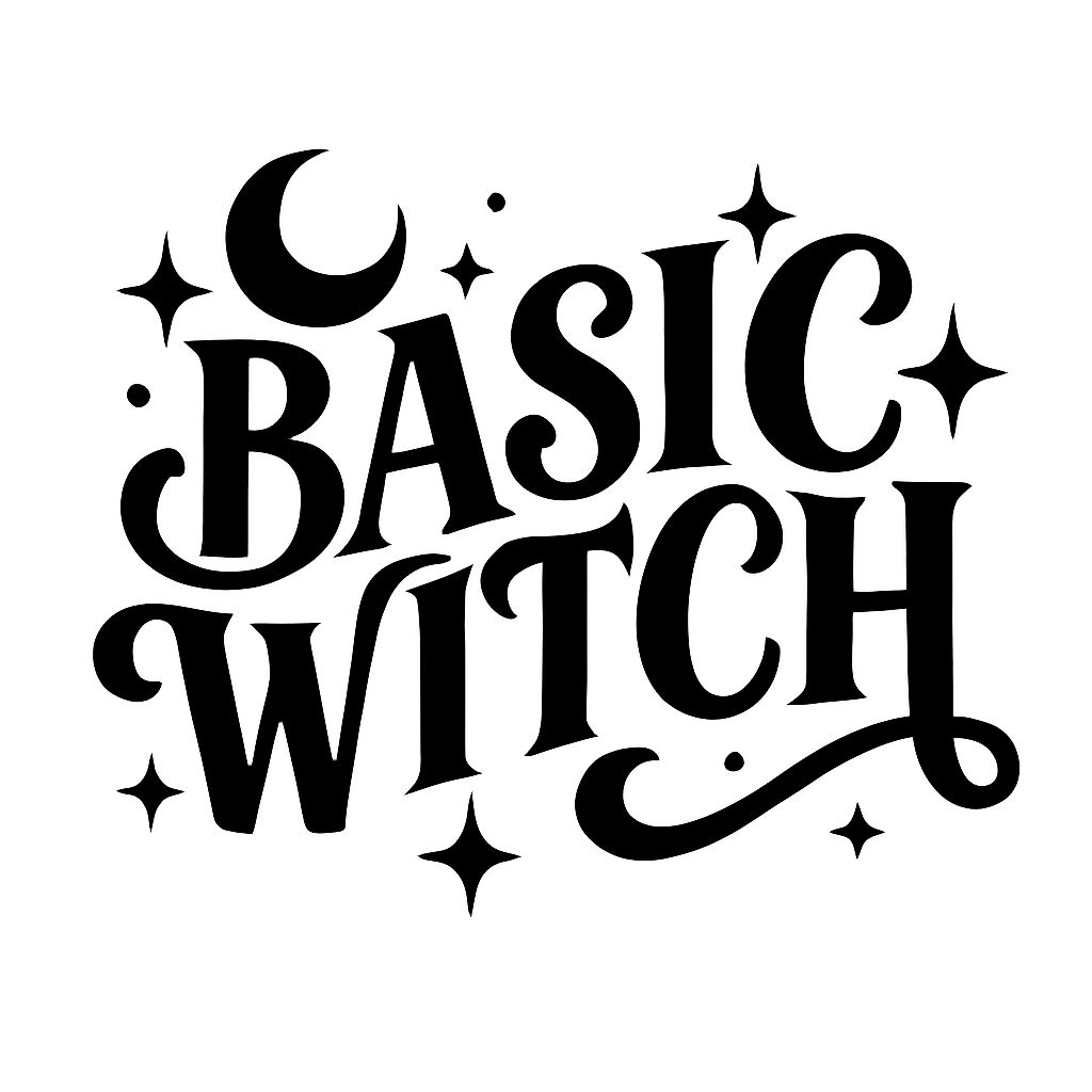 Whimsical Black Basic Witch Typography Design for Mug