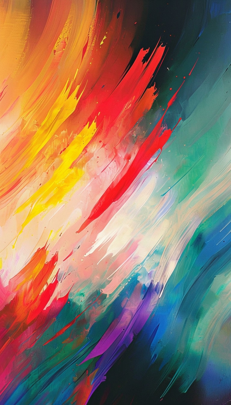 Vibrant Abstract Brushstrokes Dynamic Design Phone Case Cover