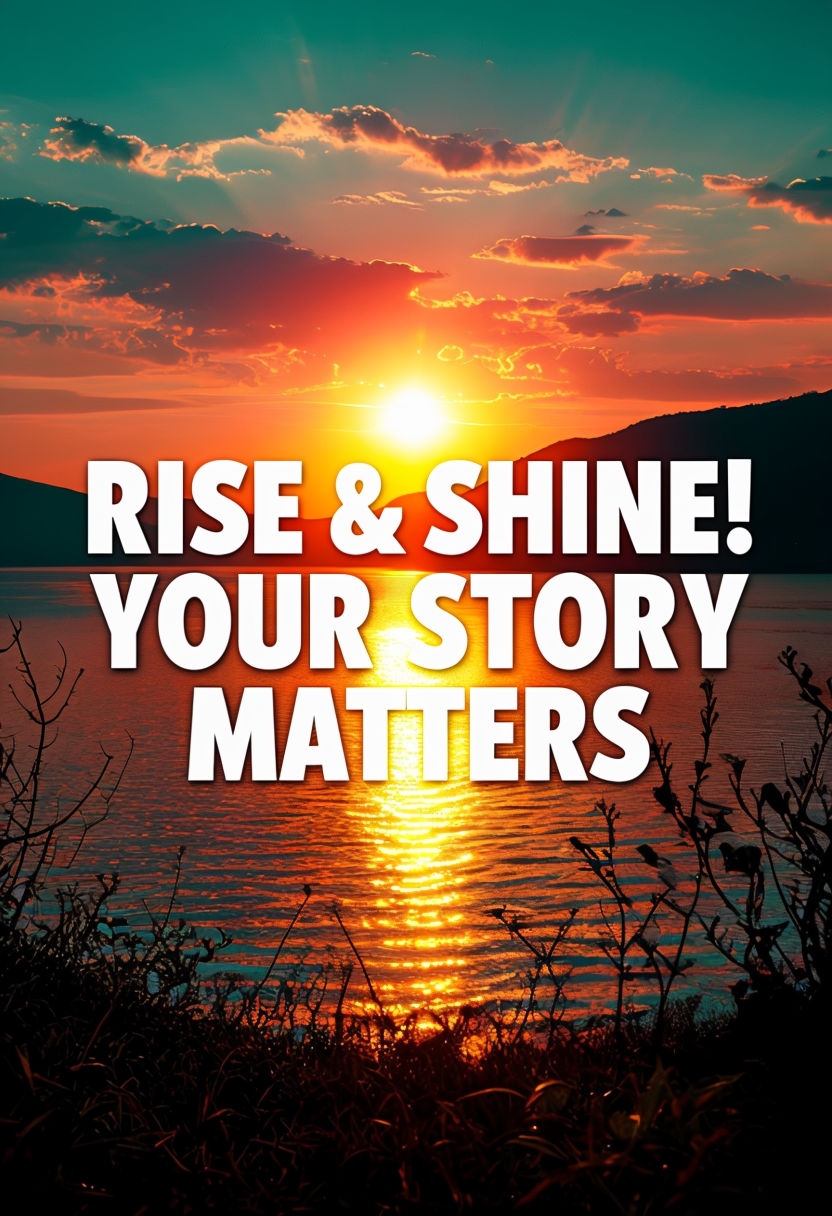 Stunning Sunset Landscape with Empowering Message Poster