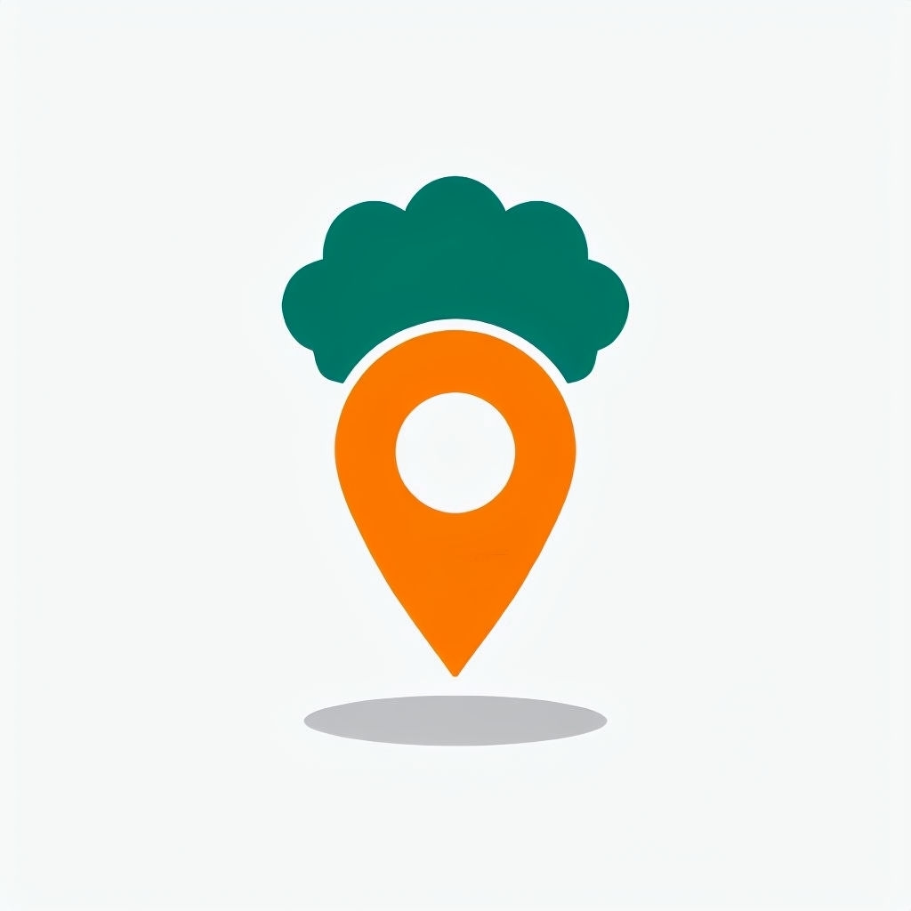 Modern Carrot Map Pin Logo Design for Farming and Agriculture Logo