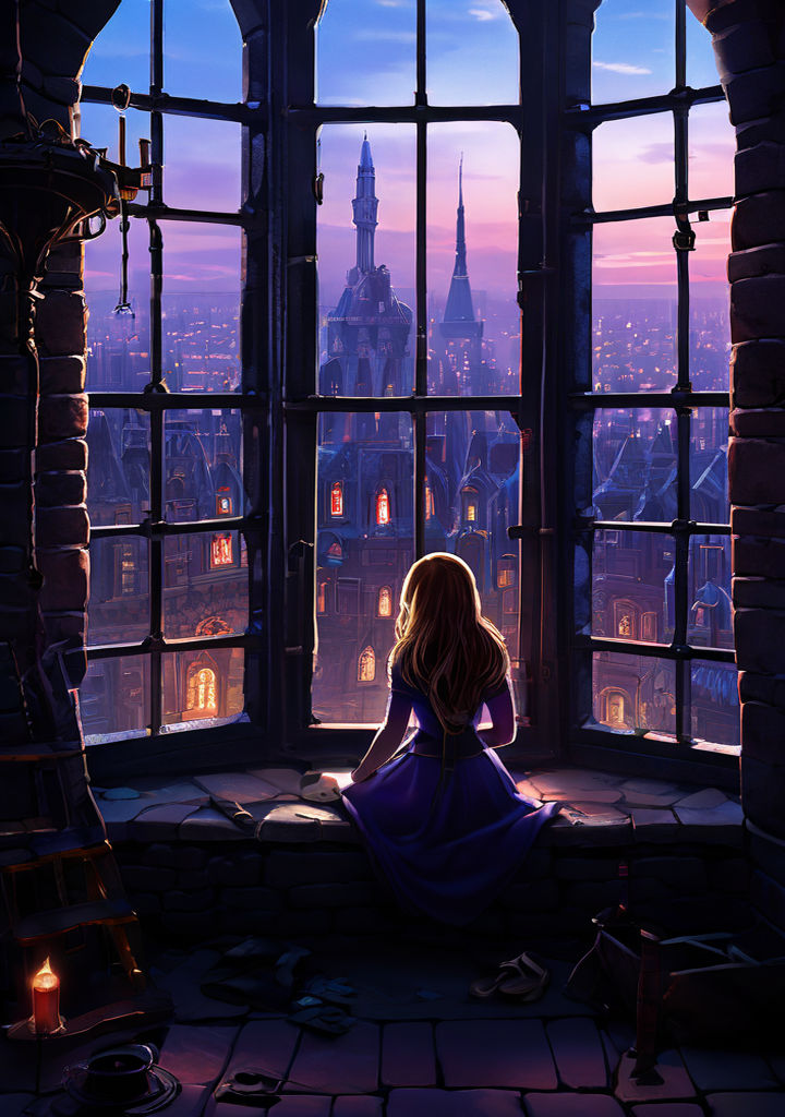 Prison in the House: The first illustration shows Rapunzel's... by ...