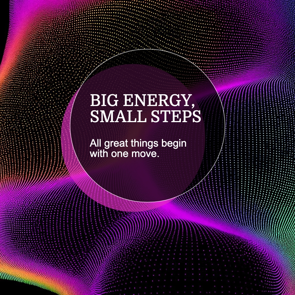 Vibrant Abstract Design with Motivational Text for Instagram Posts