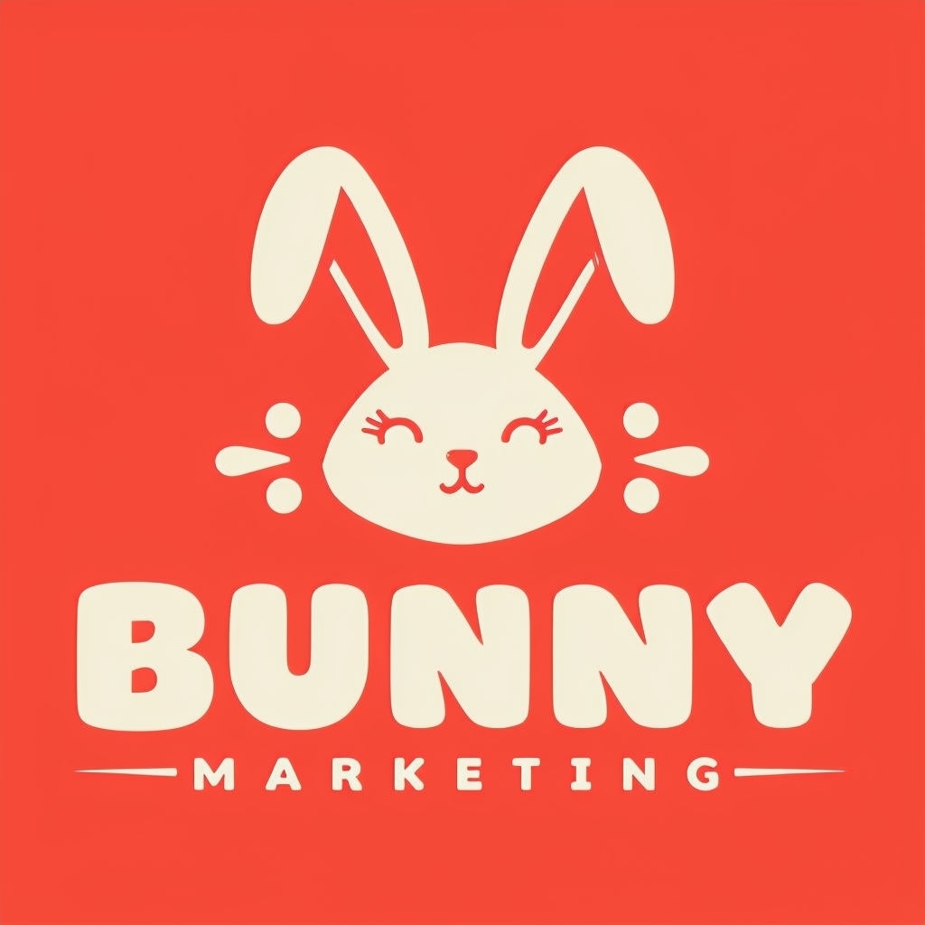 Playful Cream Bunny Minimalist Logo Design for Marketing