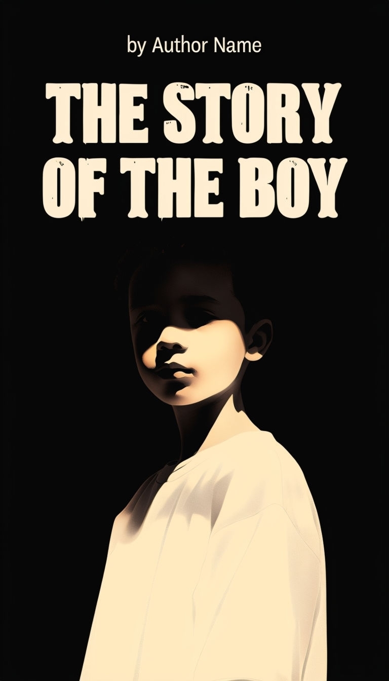 Mystical Minimalist Boy Illustration with Dramatic Lighting EBook Cover
