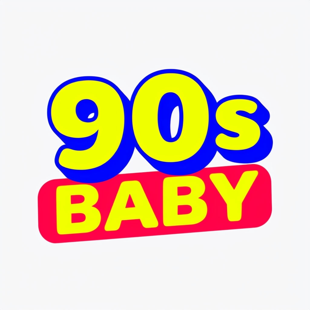 Vibrant 90s Baby Retro Graphic T-Shirt
