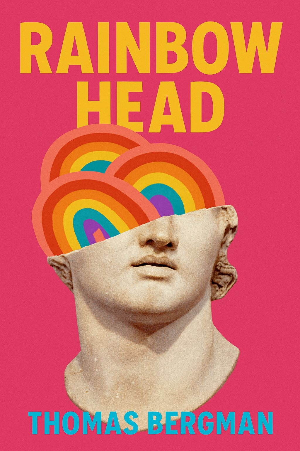 Vibrant Rainbow Head Pop Art EBook Cover Design