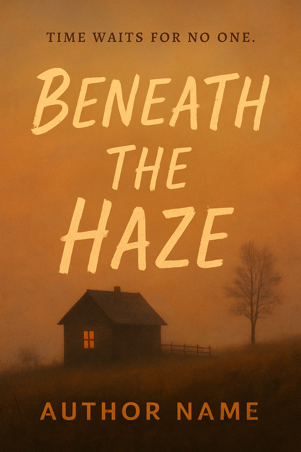 Mysterious Autumn Book Cover Design Featuring Eerie Landscape EBook Cover