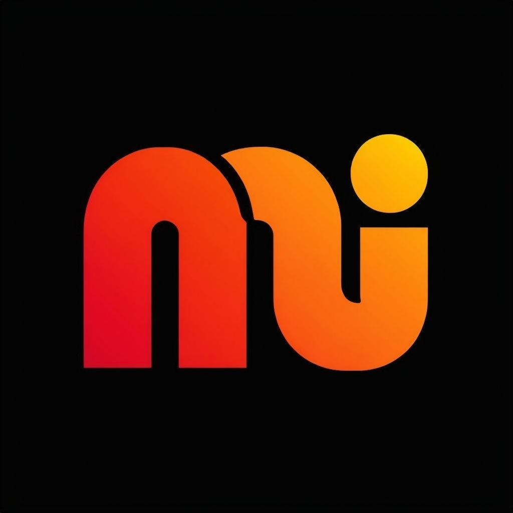 Modern Minimalist Gradient Logo Design on Black Background