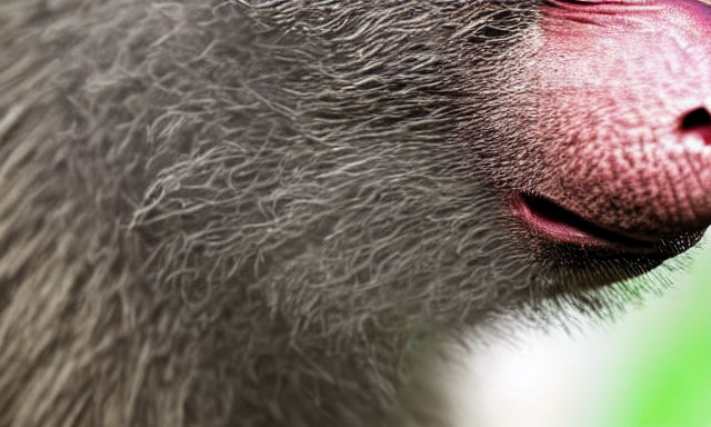 Extreme close-up of baboon nose by Pacific Parade - Playground