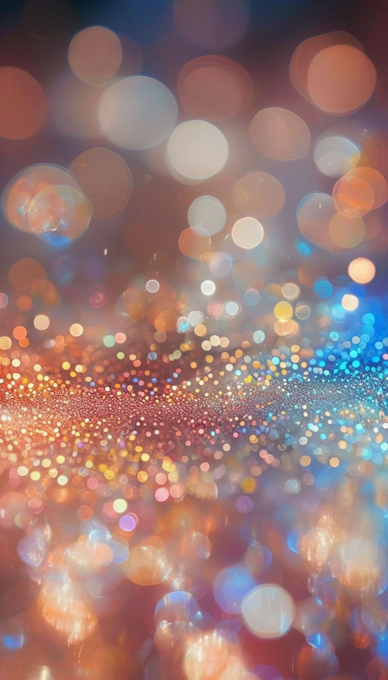 Dreamy Abstract Bokeh with Colorful Sparkles Art