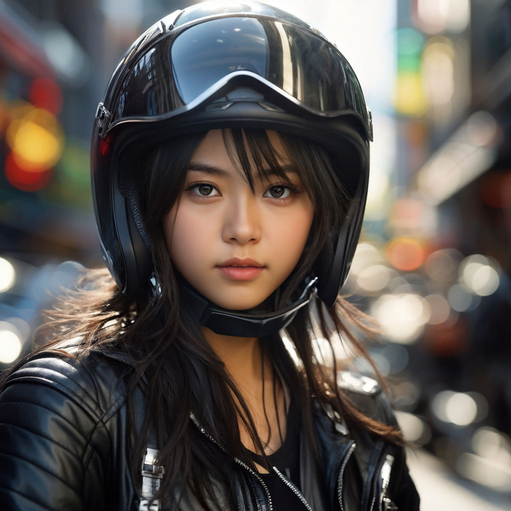 super sexy biker girl.