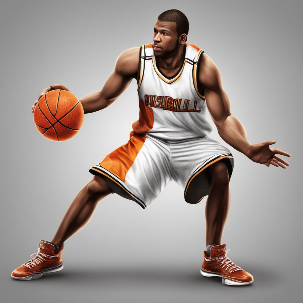 Create a basketball player realistic with style by Andhika Wiratama