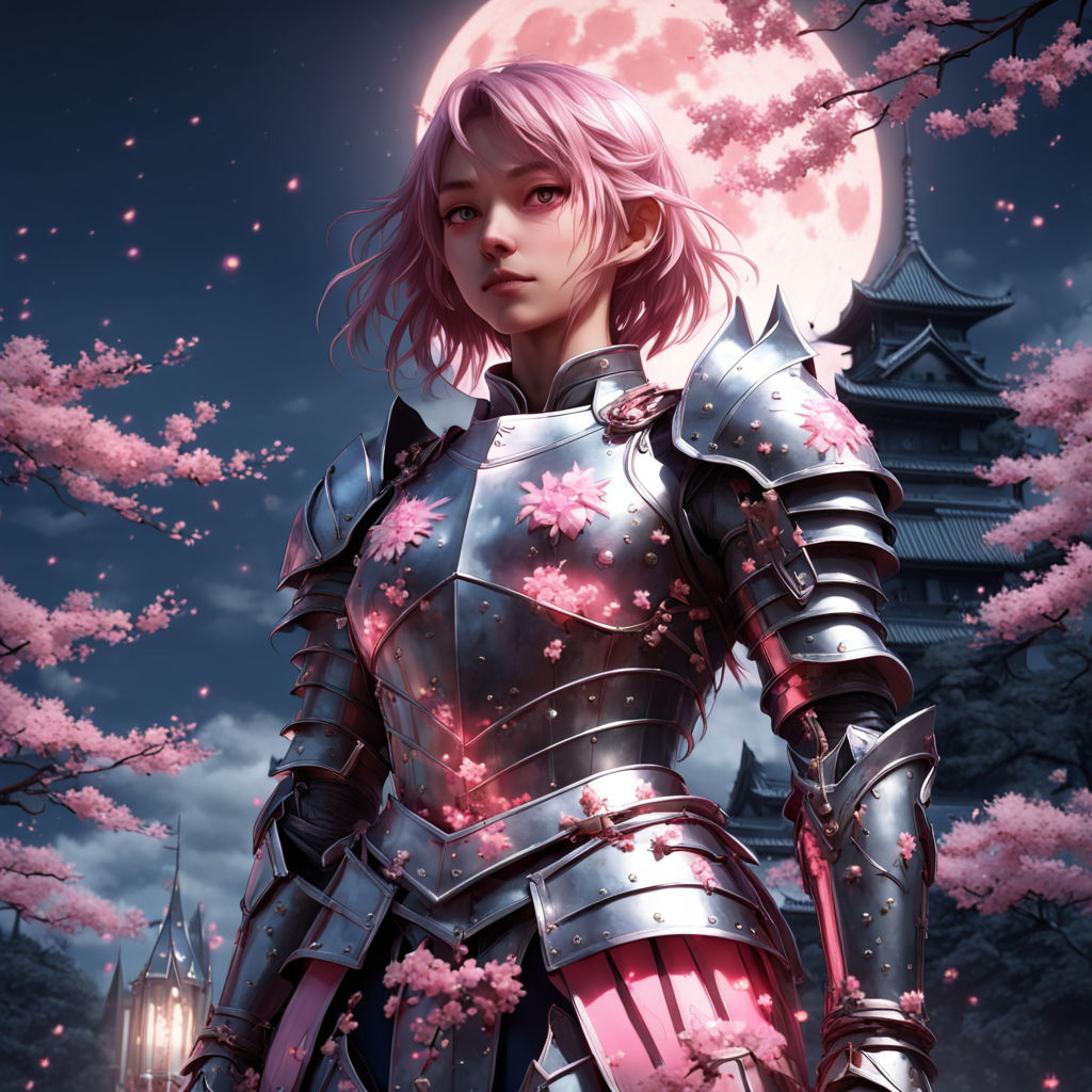 An anime female knight