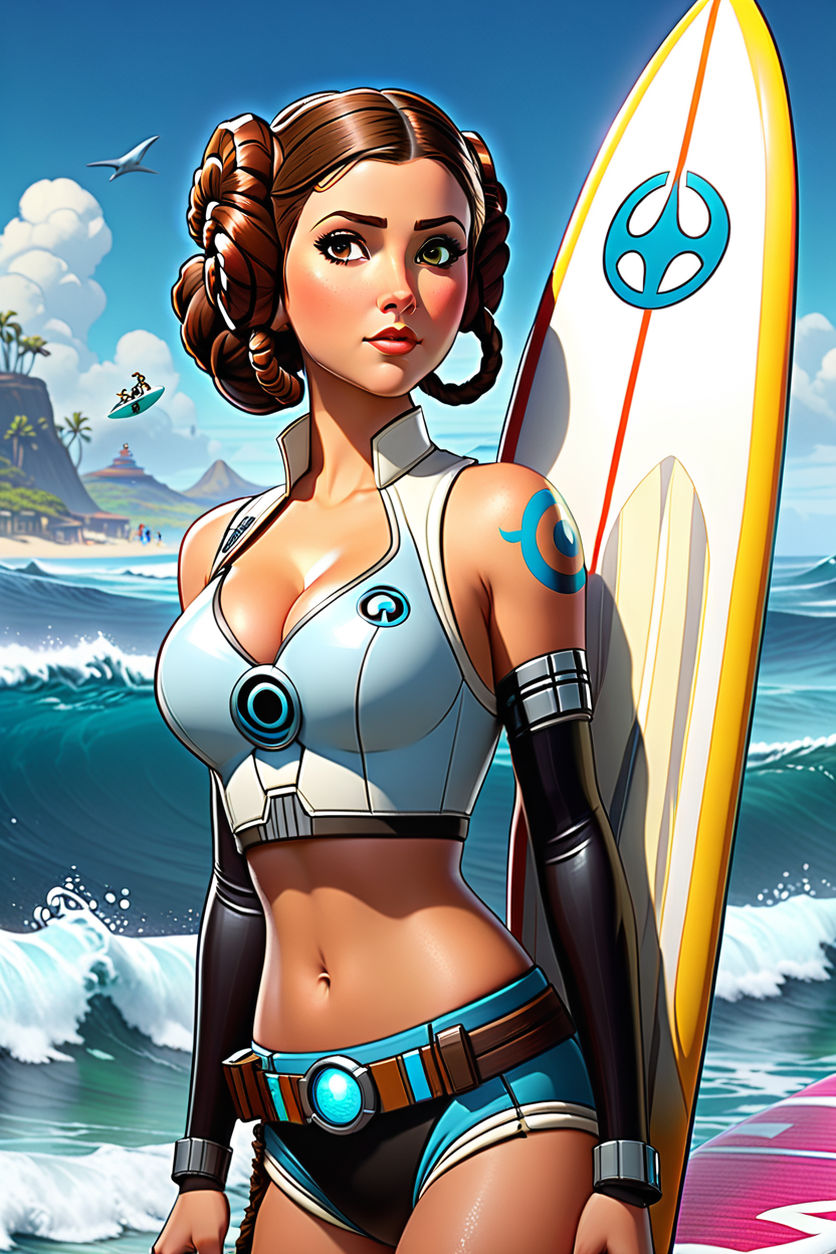 Star Wars cartoon pin up art